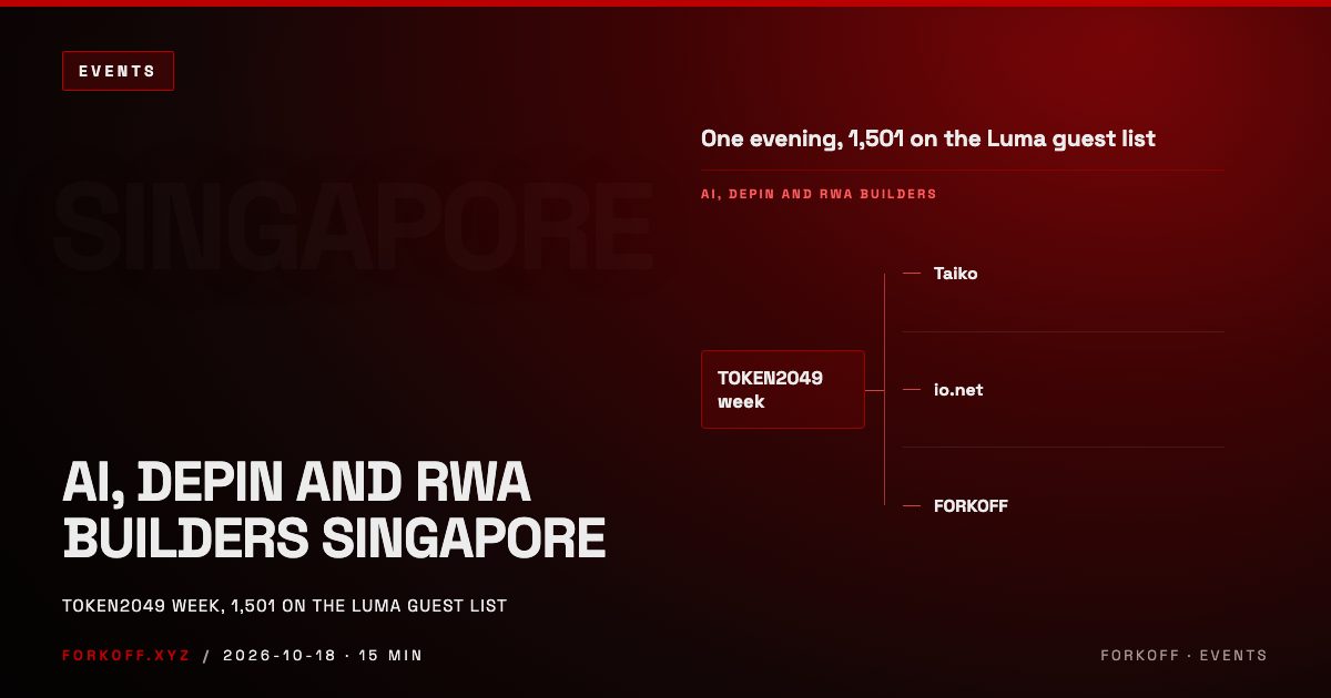 AI, DePIN and RWA Builders at TOKEN2049 Singapore 2025: 1,501 on the Guest List